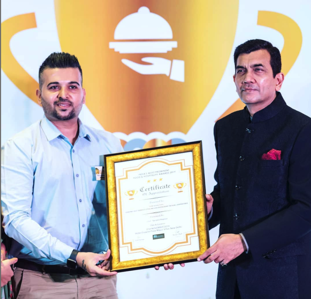 Dum Square wins India’s most prominent food and hospitality award, Sanjeev Kapoor