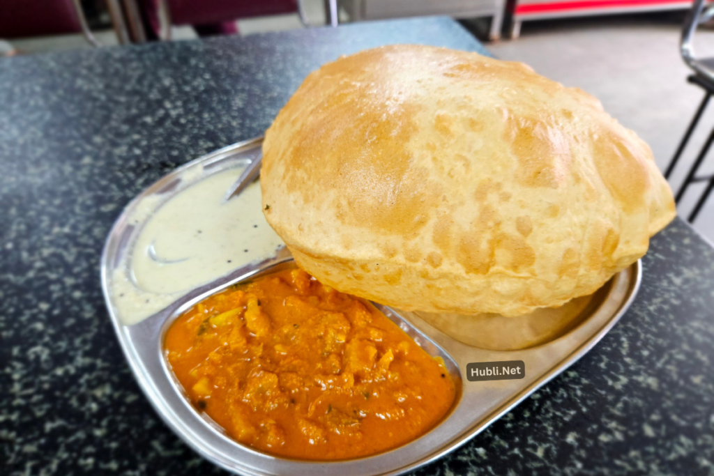 Puri Bhaji at Karnataka bhavan Vidyanagar Hubli